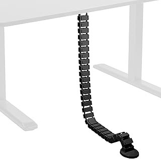 VIVO Vertebrae Cable Management Kit, Height Adjustable Desk Quad Entry Wire Organizer (Desk-Ac01C)