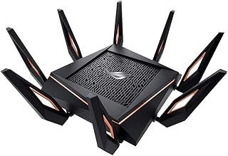 ASUS ROG Rapture GT-AX11000 Tri-Band WiFi 6 Extendable Gaming Router, 2.5G Ports, ASUS Range Boost Plus, Triple-Level Game...