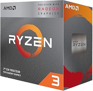 AMD Ryzen 3 3200G, 3.7 GHz 4-Core/4 Threads AM4 Processor with Radeon RX Vega 11 Graphics and Wraith Stealth Cooler, YD320...