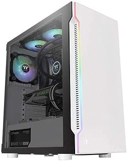 Thermaltake H200 TG White Tempered Glass Snow RGB Mid-Tower Chassis, CA-1M3-00M6WN-00