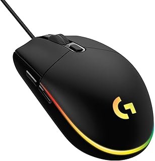 Logitech G203 Wired Gaming Mouse, 8,000 DPI, Rainbow Optical Effect LIGHTSYNC RGB, 6 Programmable Buttons, On-Board Memor...