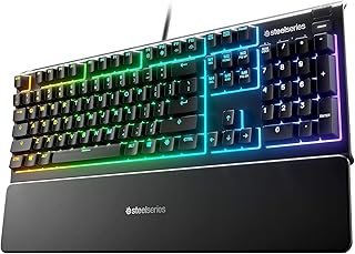 SteelSeries Apex 3 Whisper Quiet IP32 Water & Dust-Resistant Gaming Keyboard - Prism 10-Zone RGB Illumination - Premium Ma...