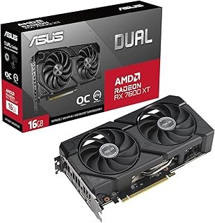 ASUS Dual Radeon RX 7600 XT OC Edition 16GB GDDR6 Gaming Graphics Card (AMD Radeon RX7600XT, PCIe 4.0, 1x HDMI 2.1, 3X Dis...