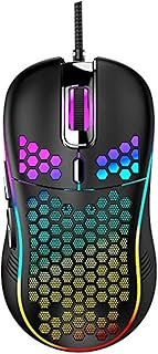 Honeycomb Wired Gaming Mouse, RGB Backlight and 7200 Adjustable DPI, Ergonomic and Lightweight USB Computer Mouse with Hig...