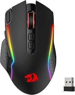 Redragon M810 Pro Wireless Gaming Mouse, Mice, 10000 DPI Wired/Wireless Gamer Mouse w/Rapid Fire Key, 8 Macro Buttons, 45-...