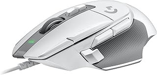 Logitech G502 X Wired Gaming Mouse - White - LIGHTFORCE hybrid optical-mechanical primary, switches, HERO 25K gaming senso...