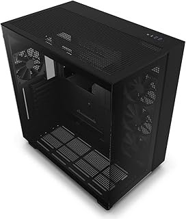 NZXT H9 Flow Dual-Chamber Mid-Tower Airflow PC Case, Black
