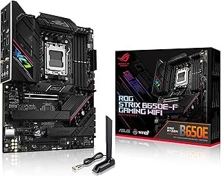 ASUS ROG Strix B650E-F Gaming WiFi AMD Ryzen AM5 ATX Motherboard, 12 + 2 Power Stages, DDR5, Three M.2 Slots, PCIe 5.0, Wi...