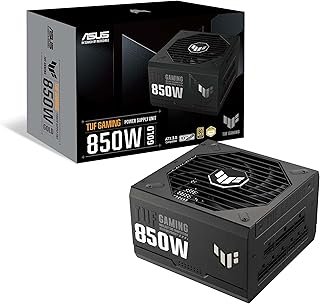 TUF Gaming 850W Gold (850 Watt, ATX 3.0 Compatible, Fully Modular Power Supply, 80+ Gold, Military-Grade Components, Dual ...