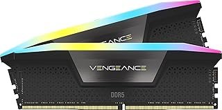 CORSAIR Vengeance RGB DDR5 32GB (2x16GB) DDR5 6000MHz CL30 AMD Expo Intel XMP iCUE Compatible Computer Memory – Grey (CMH3...