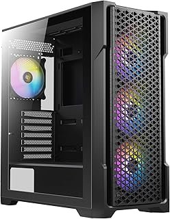 Antec AX90 Mid Tower ATX RGB Computer Gaming Case with Glass Panel, Black