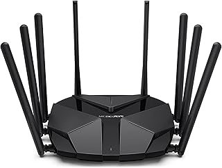 Mercusys AX6000 8-Stream Wi-Fi 6 Router, Wired/ Wireless, Dual Band, 2.5 Gbps Multi-Gig Port, 6 Gbps, 160 MHz, Quad-Core ...