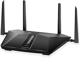 NETGEAR RAX50-100APS AX5400 Nighthawk 6-Stream 5.4Gbps Dual-Band WiFi 6 Router, Black