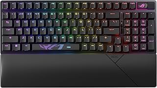 ASUS ROG Strix Scope II 96 Wireless Mechanical Gaming Keyboard – ROG NX Snow Refined Linear Swappable Switches, 2.4GHz, Bl…