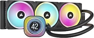 CORSAIR iCUE LINK H150i LCD Liquid CPU Cooler - 360mm AIO - QX120 RGB Fans - 2.1” IPS LCD Screen - Fits Intel LGA 1700, AM...