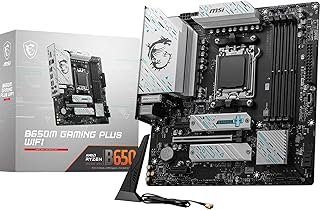MSI B650M Gaming Plus WiFi Motherboard, mATX - Supports Ryzen 9000, 8000 & 7000 Processors, AM5 - DDR5 Memory Boost 7800+ ...