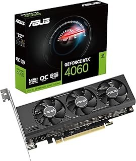 ASUS GeForce RTX 4060 LP BRK OC Edition 8GB GDDR6 Gaming Graphics Card (Nvidia RTX4060 DLSS 3, PCIe 4.0, 2X DisplayPort 1....