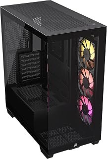CORSAIR 3500X ARGB Mid-Tower ATX PC Case – Panoramic Tempered Glass – Reverse Connection Motherboard Compatible – 3X CORSA...