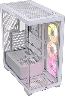 CORSAIR 3500X ARGB Mid-Tower ATX PC Case – Panoramic Tempered Glass – Reverse Connection Motherboard Compatible – 3X CORSA...