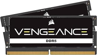 CORSAIR Vengeance SODIMM DDR5 RAM 64GB (2x32GB) 5600MHz CL48 Intel XMP iCUE Compatible Computer Memory - Black (CMSX64GX5M...
