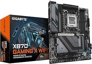 GIGABYTE X870 Gaming X WIFI7 Motherboard – Supports AMD Ryzen 9000 CPUs, 16+2+2-Phase VRM, up to 8000MHz DDR5 (OC), 1xPCIe…